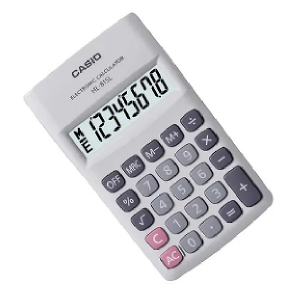HL-815L-WE Pocket Size Calculator 8 Digits Casio Batt White - Whitesun Group