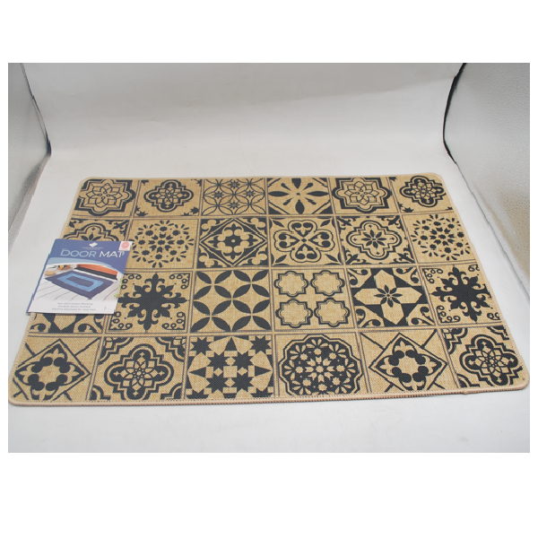 Faux Linen Plus Natural Rubber (2 mm), Total Thickness 0.25 cm, 4 Assorted Designs – EcoTex GripMat Collection - Whitesun Group