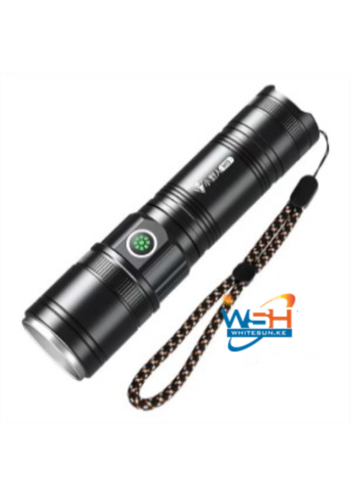 USB Type-C Rechargeable LED Torch – 1000lm, 3000mAh, 500m Range