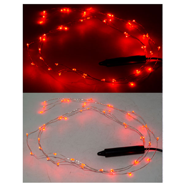Outdoor 3 M LED Light 56 LEDs With Adaptor Red – Vibrant Weatherproof Glow