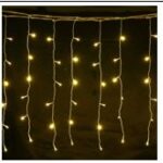 LED Curtain Light Warm White Chaser – 4M x 60CM Transparent Cable