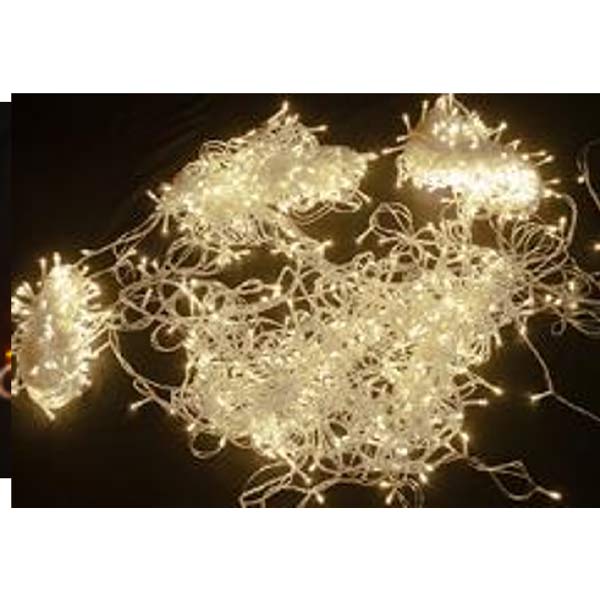 LED Light AC 220V-250V 100Pcs Wide 10M – Warm White, Unconnectable With BS Plug