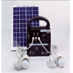 Solar Energy Lighting System, 6W Solar Panel, 2pcs 12V/3W LED Bulbs with 4M Cable, Switch & Lamp Holder