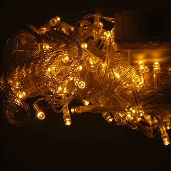 20m+200L LED String Indoor Light With 8 Modes Controller Warm White
