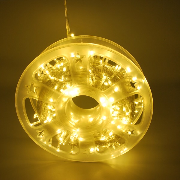 50M 400LED Transparent Cable String Light With Reel, Warm White With Chaser