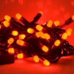 LED Bullet Lighting String, 4W, 5Meter, Black Cable Red Beam